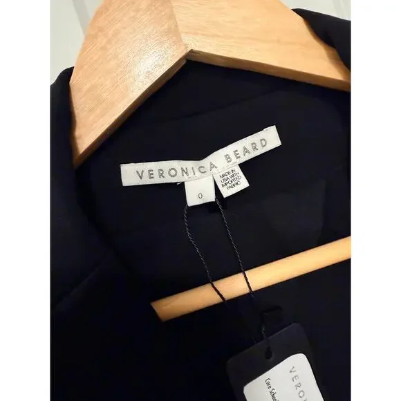 Veronica Beard 0 Core Schoolboy $645 Scuba Blazer Dickey Jacket Fitted Black NWT - Picture 7 of 16
